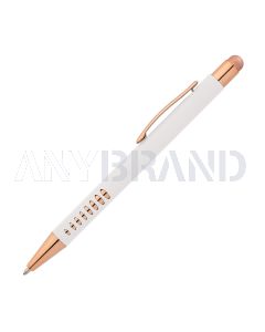 Bokaj Metallkugelschreiber roségold mit Stylus white