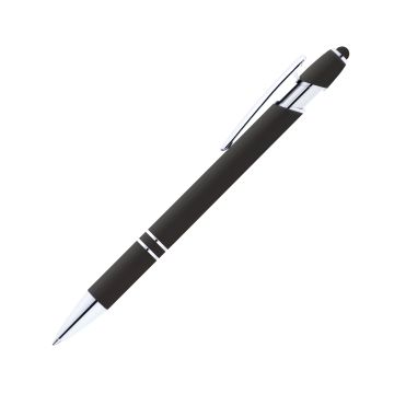 Alpha Soft Touch Kugelschreiber mit Stylus schwarz