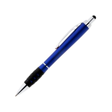 Curvo Kugelschreiber blau mit LED Logo