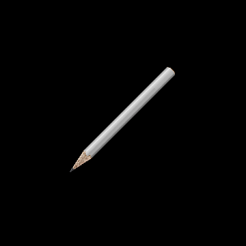 Bleistift sechskant farbig kurz, FSC silver