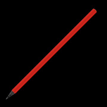 Designbleistift rund schwarz durchgefärbt farbig, FSC light_red
