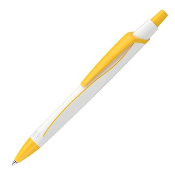 Schneider Reco Line Kugelschreiber Blauer Engel weiß / gelb