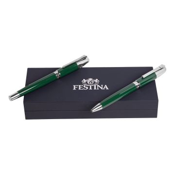 FESTINA Set Classicals Chrome Green (kugelschreiber & füllfederhalter)