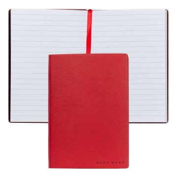 HUGO BOSS Notizblock A6 Essential Storyline Red Lined
