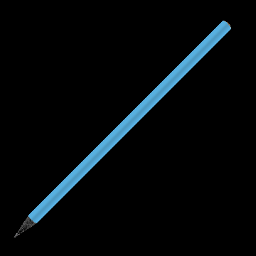 Designbleistift rund schwarz durchgefärbt farbig, FSC light_blue
