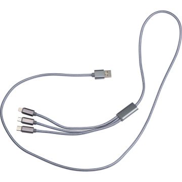 4in1 Extralanges Ladekabel, USB, Micro USB, C Type und IOS