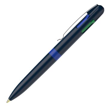 Schneider Take 4 Promo Vier-Schreibfarben Kugelschreiber blau / blau