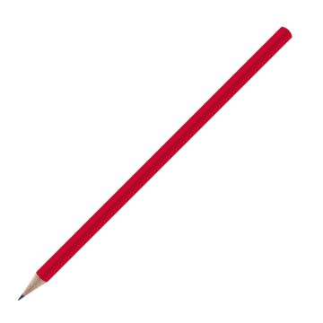 Bleistift rund farbig, FSC red