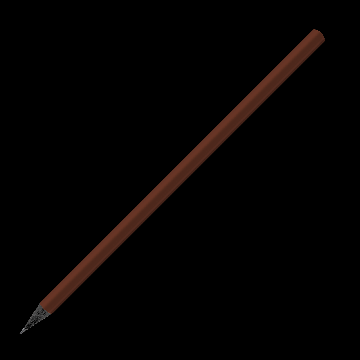Designbleistift rund schwarz durchgefärbt farbig, FSC brown