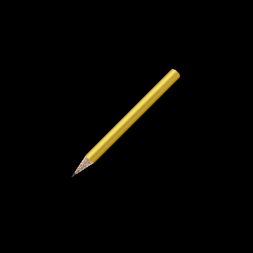 Bleistift rund farbig, kurz, FSC gold