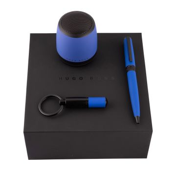 HUGO BOSS Set Gear Matrix Blue (kugelschreiber, schlüsselring & speaker)