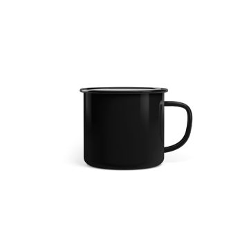 Emaille Kaffeetasse Promo Black Magic Mini 6 cm schwarz