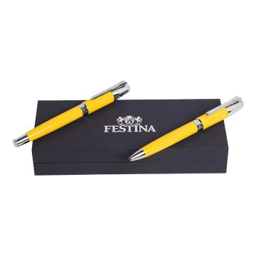 FESTINA Set Classicals Chrome Yellow (kugelschreiber & füllfederhalter)