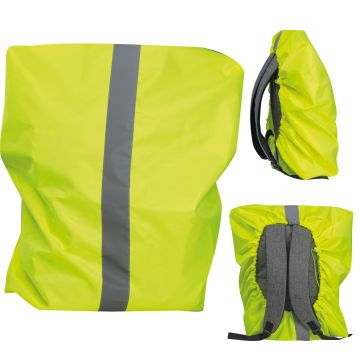 Regenschutz für Rucksäcke mit Reflektorstreifen und Zugband