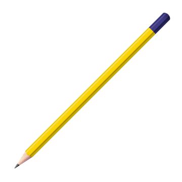 Staedtler Bleistift gelb mit farbiger Tauchkappe Sechskant (eckig)