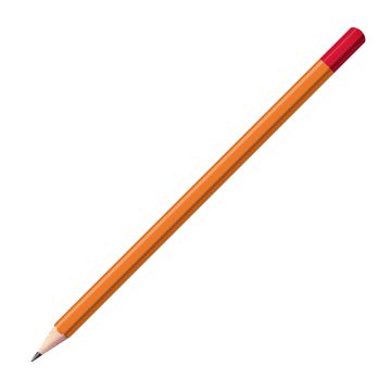 Staedtler Bleistift orange mit farbiger Tauchkappe Sechskant (eckig)