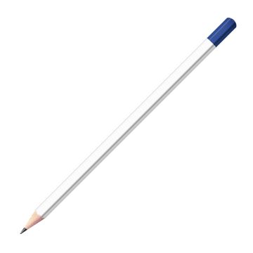 Staedtler Bleistift weiß mit farbiger Tauchkappe Sechskant (eckig)