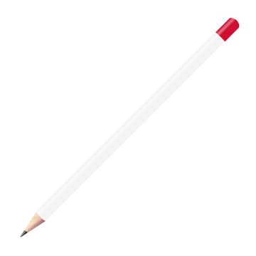 Staedtler Bleistift weiß mit farbiger Tauchkappe rund