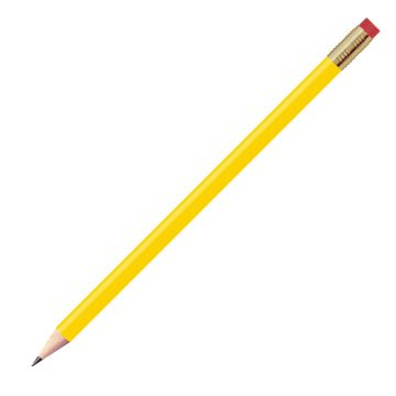 Staedtler Bleistift gelb, rund mit Zwinge und Radiertip