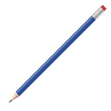 Staedtler Bleistift blau, rund mit Zwinge und Radiertip