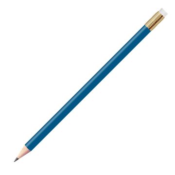 Staedtler Bleistift dunkelblau, rund mit Zwinge und Radiertip