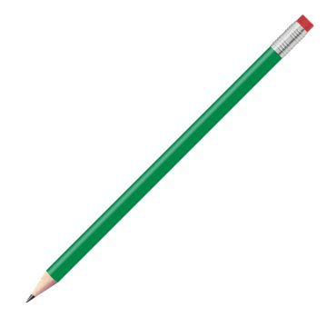 Staedtler Bleistift dunkelgrün, rund mit Zwinge und Radiertip