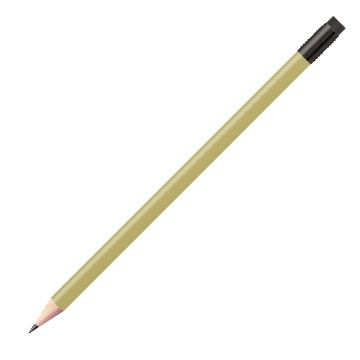 Staedtler Bleistift gold, rund mit schwarzer Zwinge und schwarzem Radiertip