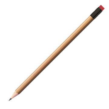 Staedtler Bleistift natur, eckig mit Zwinge und Radiertip