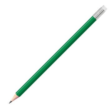 Staedtler Bleistift dunkelgrün, eckig mit Zwinge und Radiertip