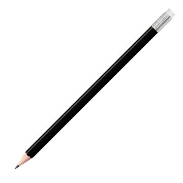 Staedtler Bleistift schwarz, eckig mit Zwinge und Radiertip