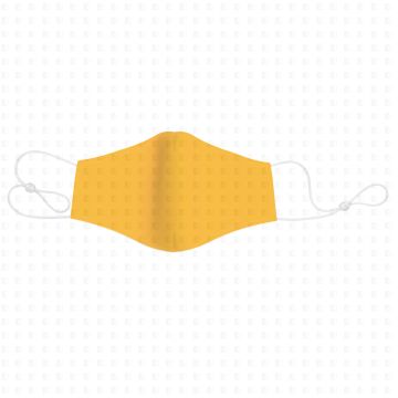 Mund-Nasen-Maske aus 100% Baumwolle, doppellagig gelb