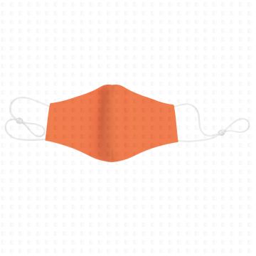 Mund-Nasen-Maske aus 100% Baumwolle, doppellagig orange