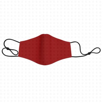 Mund-Nasen-Maske aus 100% Baumwolle, doppellagig rot