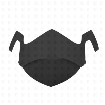 Pappmaske, Mund-Nasen-Masken Abdeckung faltbar, schwarz