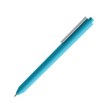 Pigra P03 Soft Touch Kugelschreiber mit weißem Clip