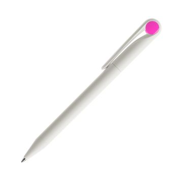 Prodir DS1 TMM Twist Kugelschreiber weiß matt mit farbigem Punkt