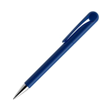Prodir DS1 TPC Twist Kugelschreiber blau poliert mit Metallspitze und farbigem Punkt