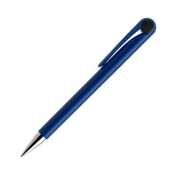 Prodir DS1 TPC Twist Kugelschreiber blau poliert mit Metallspitze und farbigem Punkt