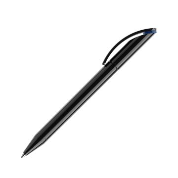Prodir DS3 TPP Twist Kugelschreiber schwarz poliert mit farbigem Ring