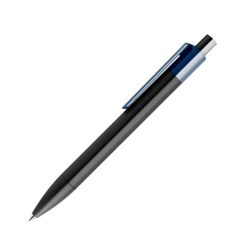 Prodir DS4 PMM Push Kugelschreiber schwarz mit farbigem Clip polished