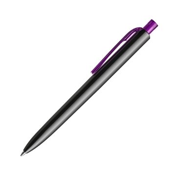 Prodir DS8 PPP Push Kugelschreiber schwarz poliert mit transparentem Drücker und Clip