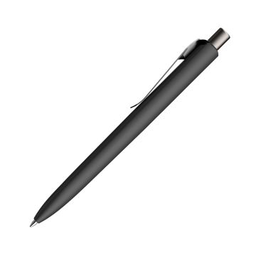 Prodir DS8 Soft Touch PSR Push Kugelschreiber schwarz mit Metallclip und Metalldrücker