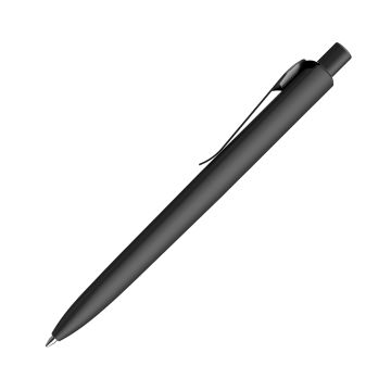 Prodir DS8 Soft Touch PSR Push Kugelschreiber schwarz mit Metallclip und Metalldrücker