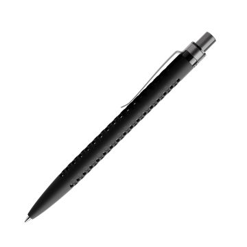 Prodir QS40 Soft Touch PRS Push Kugelschreiber schwarz mit Metallclip und Metalldrücker
