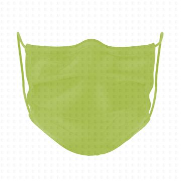 Mund-Nasen-Maske aus Baumwolle hellgrün