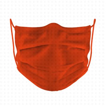 Mund-Nasen-Maske aus Baumwolle orange