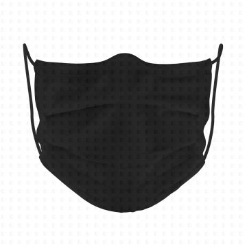 Mund-Nasen-Maske aus Baumwolle schwarz
