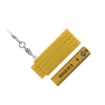 Mini Zollstock Schlüsselanhänger aus Kunststoff 0,5 m in gelb