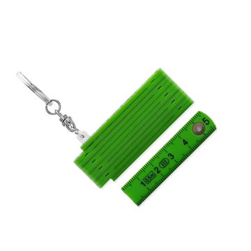 Mini Zollstock Schlüsselanhänger aus Kunststoff 0,5 m in grün