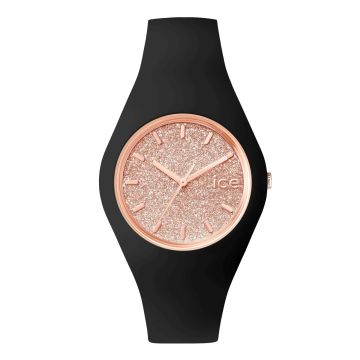 Ice-Watch ICE glitter-Black Rose-Gold-Mittelgröße